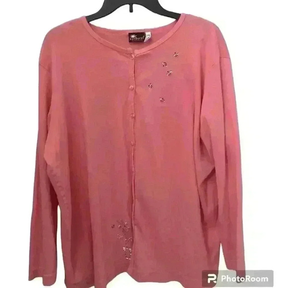 Sunburst by Morning Sun Long Sleeve Embellished Sequin Cardigan Size 2XL XXL - Picture 1 of 11